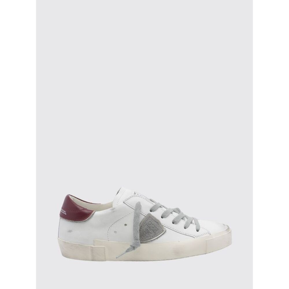 Philippe Model Prsx Bicolour Low-Top Calfskin Trainers With Shield Logo
